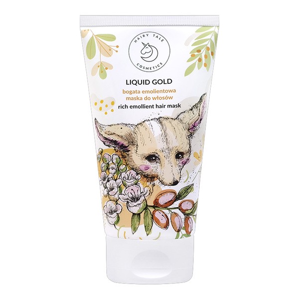 Hairy Tale Cosmetics Hairy Tale Cosmetics Liquid Gold, bogata emolientowa maska do włosów o wysokiej porowatości, 150 ml — Składniki i ocena