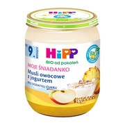 alt Hipp BIO od pokoleń, Moje śniadanko, Musli owocowe z jogurtem, po 9 m-cu., 160 g