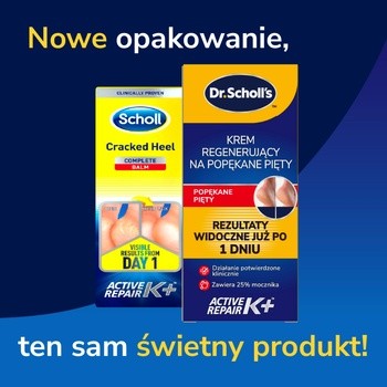 Dr. Scholl's, krem regenerujący na popękane pięty, 120 ml