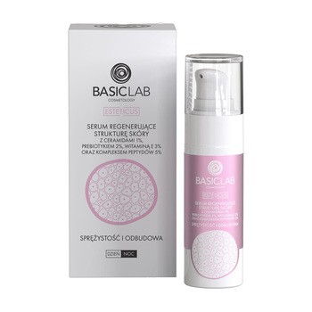 BasicLab Esteticus, serum regenerujące strukturę skóry z ceramidami 1% i peptydami 5%, 30 ml