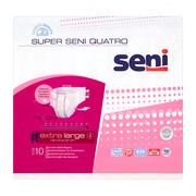 Super Seni Quatro, pieluchomajtki dla dorosłych, rozmiar XL, 10 szt.        