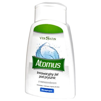 Atomus, żel pod prysznic z nanosrebrem, dla mężczyzn, 250 ml