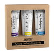 Wegański zestaw odżywek do średniej porowatości, proteinowa zielona herbata + emolientowy irys + nawilżający bez, 3x100 ml