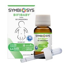 Symbiosys Bifibaby, probiotyk od urodzenia, Bifidobacterium breve, krople, 8 ml