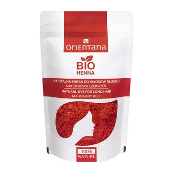 Orientana BIO Henna do włosów długich, mahoniowa czerwień, 100 g