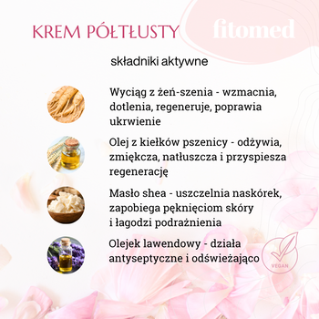 Fitomed, tradycyjny krem półtłusty do cery mieszanej, 55 g