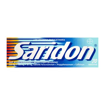 Saridon 250mg+150mg+50mg 20 tabletek