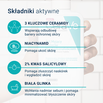 CeraVe, żel myjący przeciw niedoskonałościom, 236 ml