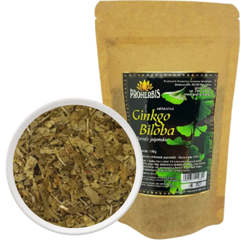 Proherbis Gerbatka Ginkgo Biloba, liście cięte, 100 g