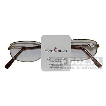 Okulary, do czytania +1,5 Dptr (Conti Glass)