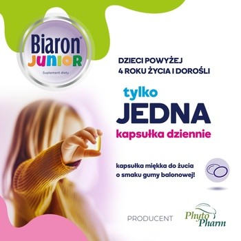 Biaron Junior, kapsułki miękkie do żucia, 30 szt.
