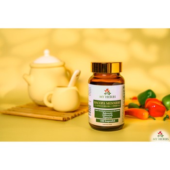 Bio Herbs Bacopa Monnieri z Ginkgo Biloba i Piperyną, kapsułki, 100 szt.