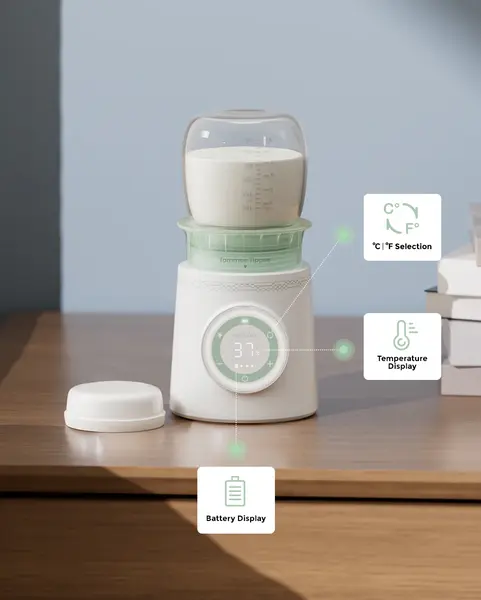 Подогреватель для бутылочек Momcozy MW03 портативный, беспроводной — фото 6