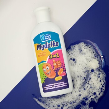 Skarb Matki, 3w1 mydełko dla niemowląt i dzieci o zapachu żelków 1m+, 250 ml