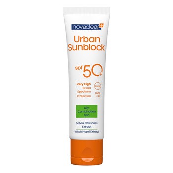 Novaclear Urban Sunblock, krem ochronny z SPF 50+, skóra tłusta i mieszana, 40 ml