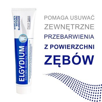 Zestaw Elgydium Whitening, pasta do zębów, wybielająca, 75 ml + Elgydium Brilliance & Care, pasta do zębów przeciw przebarwieniom, 30 ml