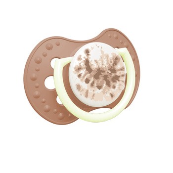 Canpol Lovi, smoczek uspokajający silikonowy dynamiczny, 18 m+ Tie Dye Green, 2 szt.