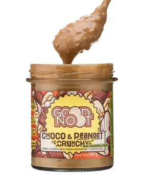 Good Noot Choco & Peanoot Crunchy, krem z orzechów arachidowych i czekoladą z kawałkami orzechów bez dodatku cukru, 330 mg
