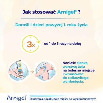 Arnigel żel na stłuczenia, siniaki i ból mięśni, 120 g
