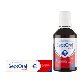Zestaw SeptOral med, żel stomatologiczny, 20 ml + płyn stomatologiczny do płukania jamy ustnej, 300 ml