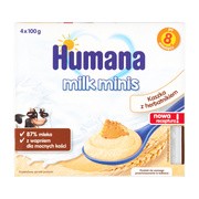 Humana Milk Minis Deserek, kaszka z herbatnikiem, 8 m+, 4 x 100 g