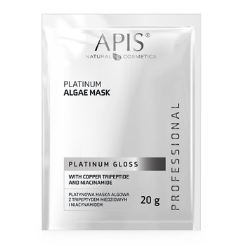 Apis Platinum Gloss, maska algowa z tripeptydem miedziowym i niacynamidem, 20 g