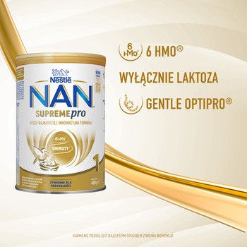 Nestle Nan Supremepro 1, mleko początkowe w proszku dla niemowląt od urodzenia, 400 g