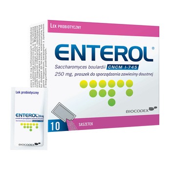 Enterol, 250 mg, proszek do sporządzania zawiesiny doustnej, 10 saszetek