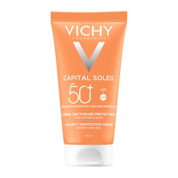 Vichy Capital Soleil, krem aksamitny do twarzy SPF 50+, 50 ml