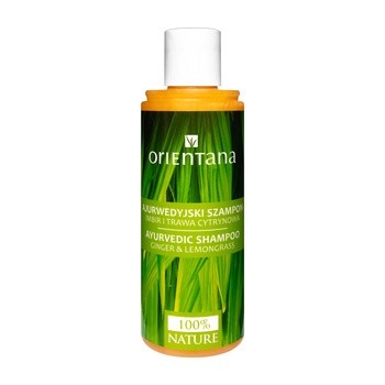 Orientana, ajurwedyjski szampon do włosów, imbir i trawa cytrynowa, 210 ml