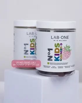Lab One KidsGummies D, żelki, smak truskawkowy, 60 szt.