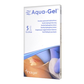 Aqua-Gel, opatrunek hydrożelowy, 12 cm x 24 cm, 1 sztuka