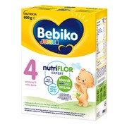 Bebiko Junior 4 NUTRIflor Expert, odżywcza formuła na bazie mleka, powyżej 2. roku życia, proszek, 600 g https://azcdn.doz.pl/image/d/product/88fddb8d-scale-180x180.png