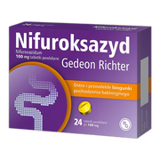 Nifuroksazyd Gedeon Richter, 100 mg, tabletki powlekane, 24 szt.