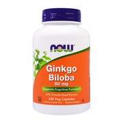 Now Foods Ginkgo Biloba 60 mg, kapsułki, 240 szt.        