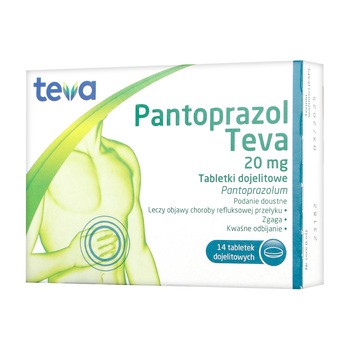 Pantoprazol Teva, 20 mg, tabletki dojelitowe, 14 szt.