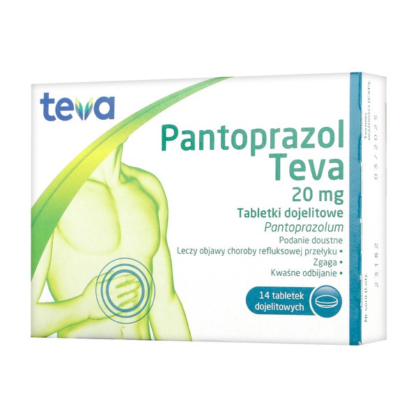 Plenaire sessie vriendelijke groet Ongelijkheid Pantoprazol Teva, 20 mg, tabletki dojelitowe, 14 szt. - Portal DOZ.pl