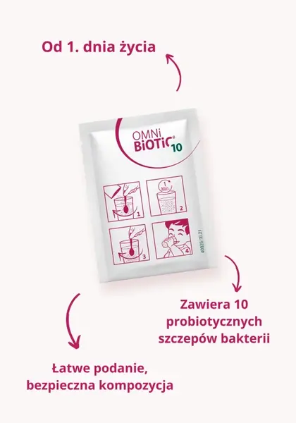Пробиотик для детей Omni-Biotic 10 AAD Kids, при приёме антибиотиков, 20 саше — фото 3