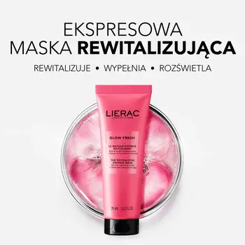 Lierac Glow Fresh, ekspresowa maska rewitalizująca, 75 ml