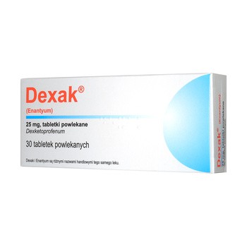 Dexak, 25 mg, tabletki powlekane, 30 szt. (import równoległy, Delfarma)