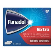 Panadol Extra, 500 mg+65 mg, tabletki powlekane, 12 szt.