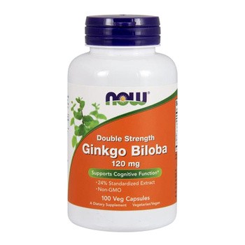 Now Foods, Ginkgo Biloba Double Strength 120 mg, kapsułki, 100 szt.