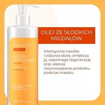 Sylveco Pure Line, olejek do masażu, 400 ml