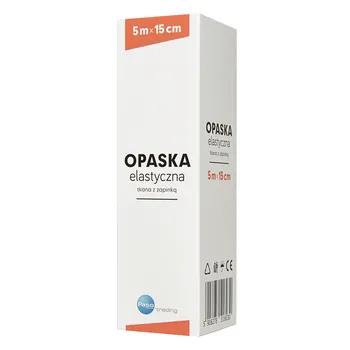 Opaska elastyczna tkana z zapinką 5m x 15cm [Paso]