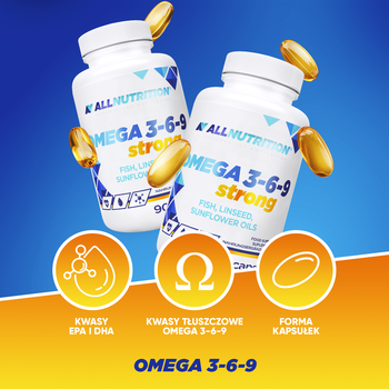 Allnutrition Omega 3-6-9 Strong, kapsułki, 90 szt.