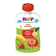 HiPP BIO od pokoleń, Jabłka-Truskawki-Banany, po 6. m-cu, 100 g