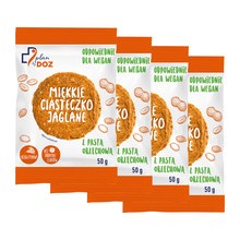 Zestaw 4x Plan by DOZ Miękkie Ciasteczko Jaglane z pastą orzechową, 50 g