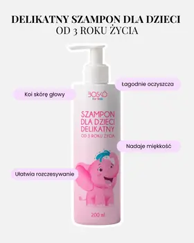 Bosko Cosmetics, szampon dla dzieci, delikatny od 3 roku życia, 200 ml