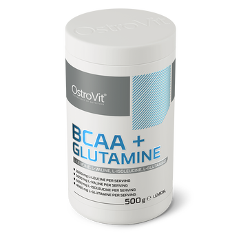 OstroVit BCAA + GLUTAMINE, smak cytrynowy, proszek, 500 g