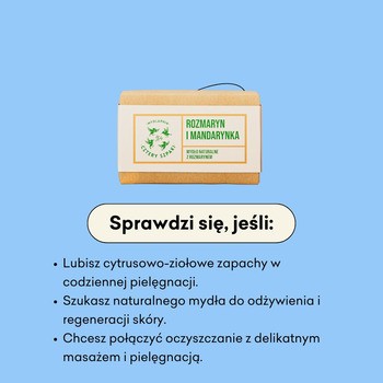 Mydlarnia 4 Szpaki, Rozmaryn i Mandarynka, naturalne mydło w kostce, 110 g
